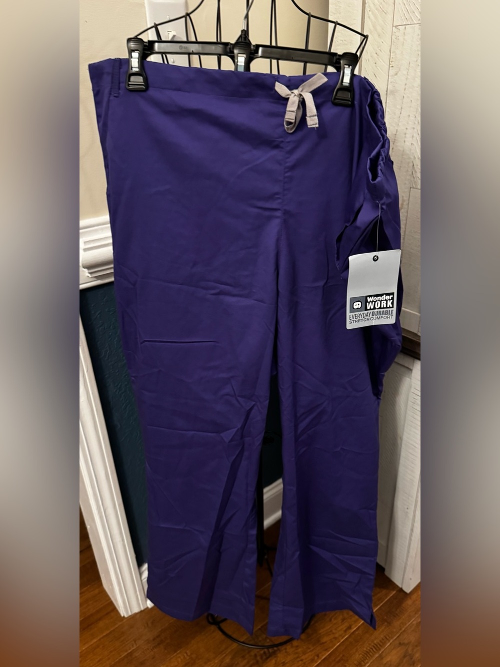 Wonder work wink Grape Dark purple Women Flare Scrub Bottoms Pants 3X 502 3XL